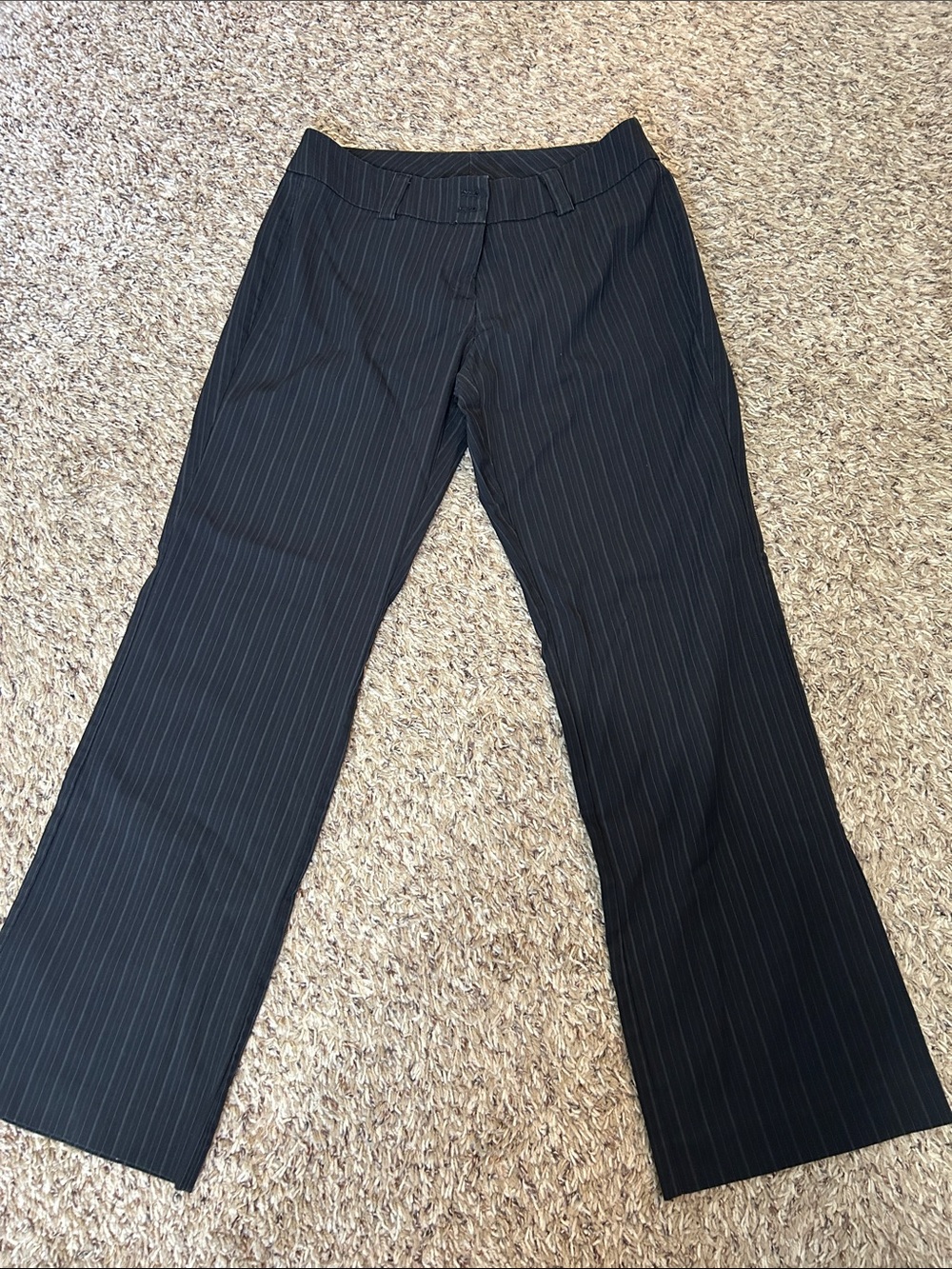 New York & Company Black Pinstripe Women's Dress Trousers